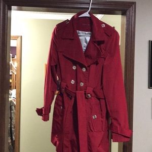 Calvin Klein rain coat ..red..size Large